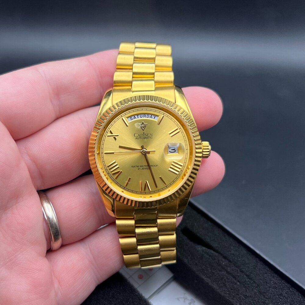 Cadisen Gold Day Date Automatic Watch